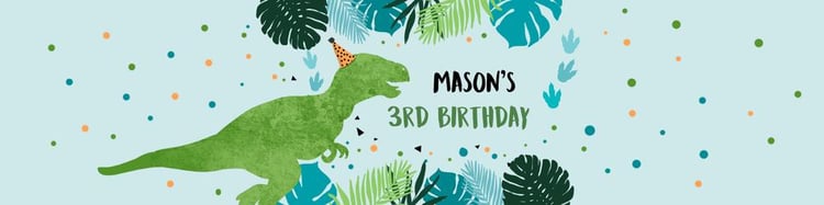 Editable Dinosaur Water Bottle Labels | T-Rex Birthday Canva Template