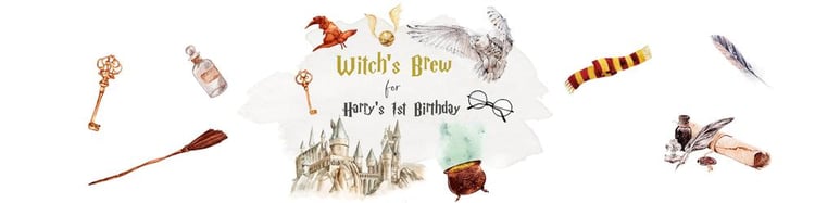 Wizard Baby Shower Water Bottle Labels | Editable Canva Template