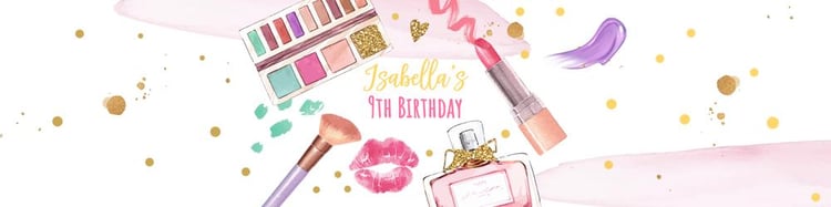 Editable Spa Party Water Bottle Labels | Pink Glamour Birthday Canva Template