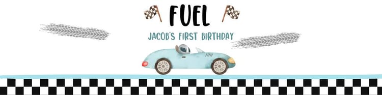 Race Car Water Bottle Labels | Editable Birthday Party Fuel Wrappers