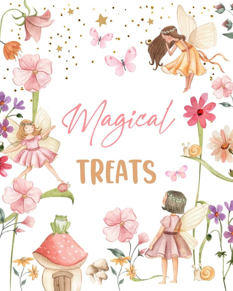 Magical Fairy Birthday Treats Sign - Editable Garden Tea Party Decor Template