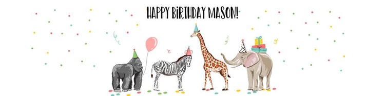Party Animals Water Bottle Labels | Editable Safari Zoo Birthday Decor