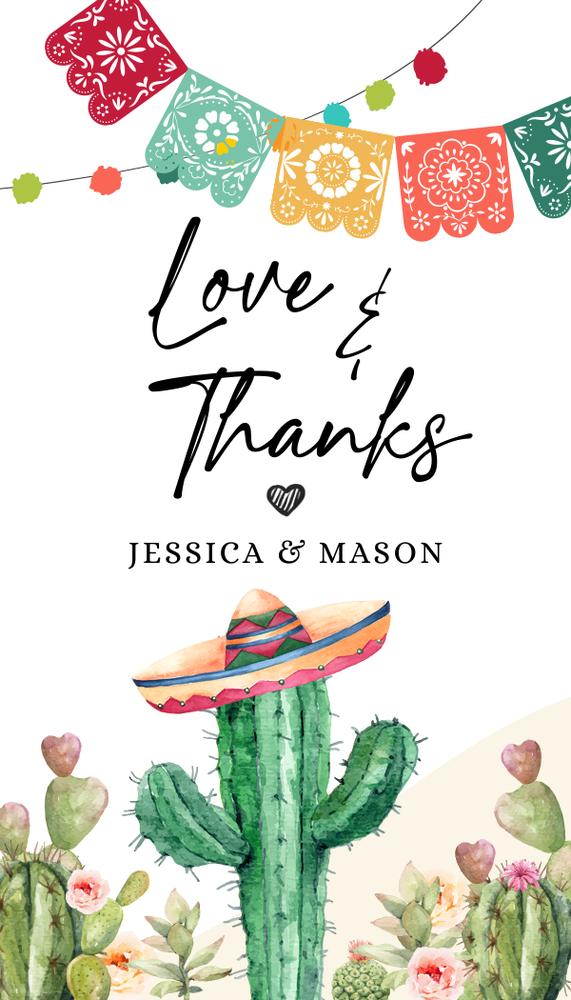 Cactus Fiesta Favor Tags | Editable Canva Bridal Shower Thank You Tags