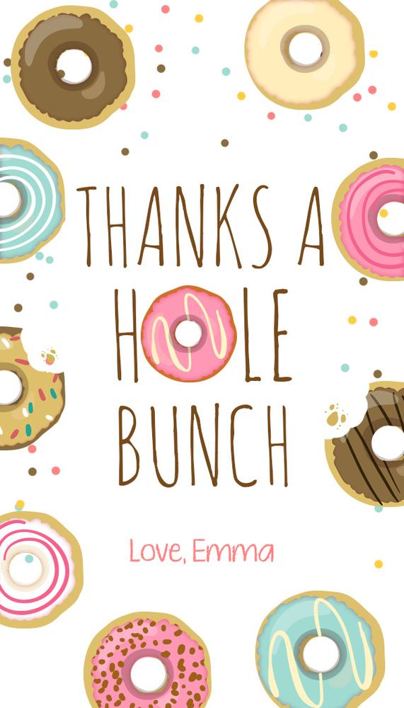 Editable Donut Birthday Favor Tags | Pink Donut Thank You Tags Canva