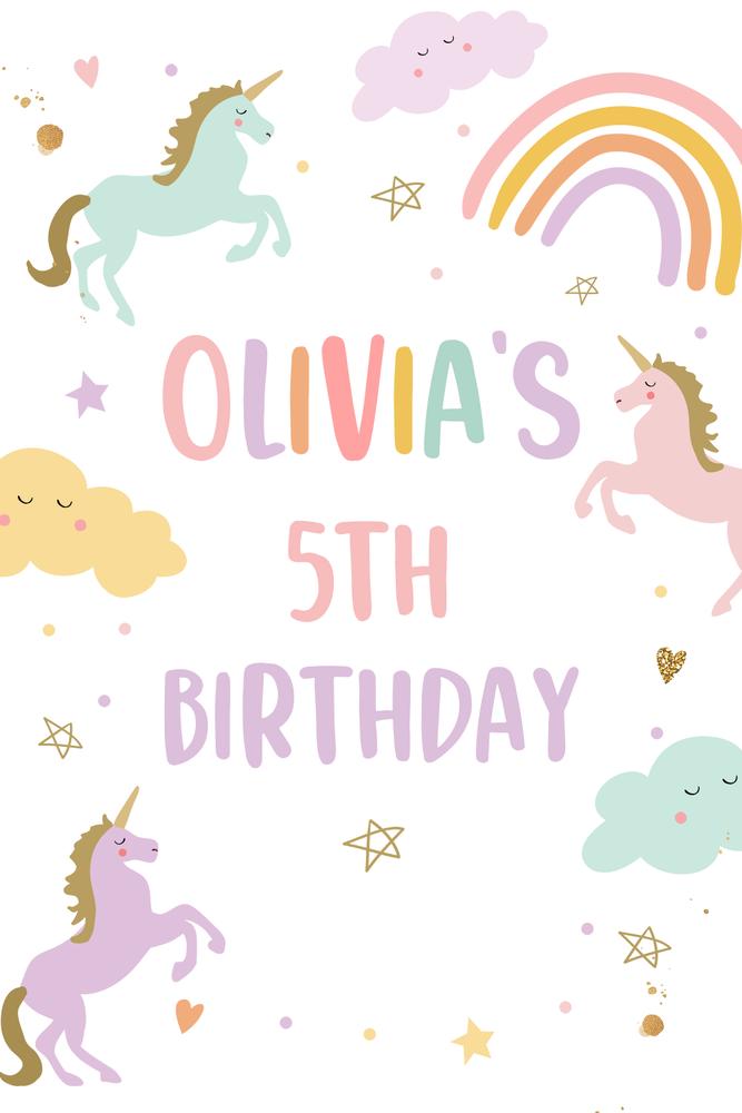 Editable Unicorn Capri Sun Labels | Rainbow Birthday Juice Pouch Template