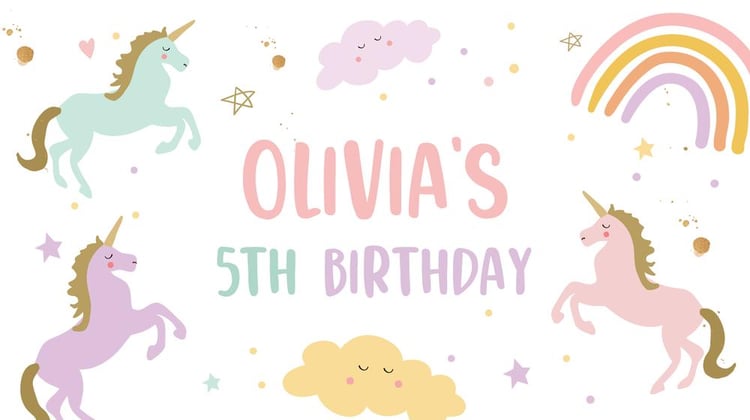 Editable Unicorn Birthday Party Gable Box Labels | Pink Magical Favor Tags