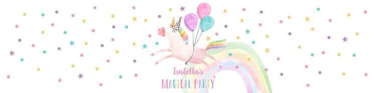 Editable Unicorn Water Bottle Labels | Magical Birthday Party Decor Template