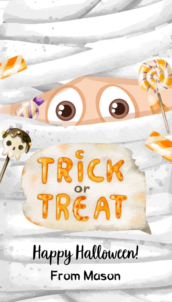 Editable Mummy Halloween Favor Tags | DIY Canva Gift Tag Template