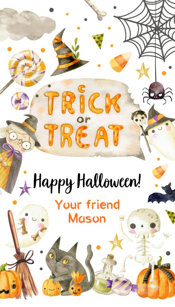 Editable Halloween Boo Gift Tags | Ghost Trick or Treat Favor Tags Canva