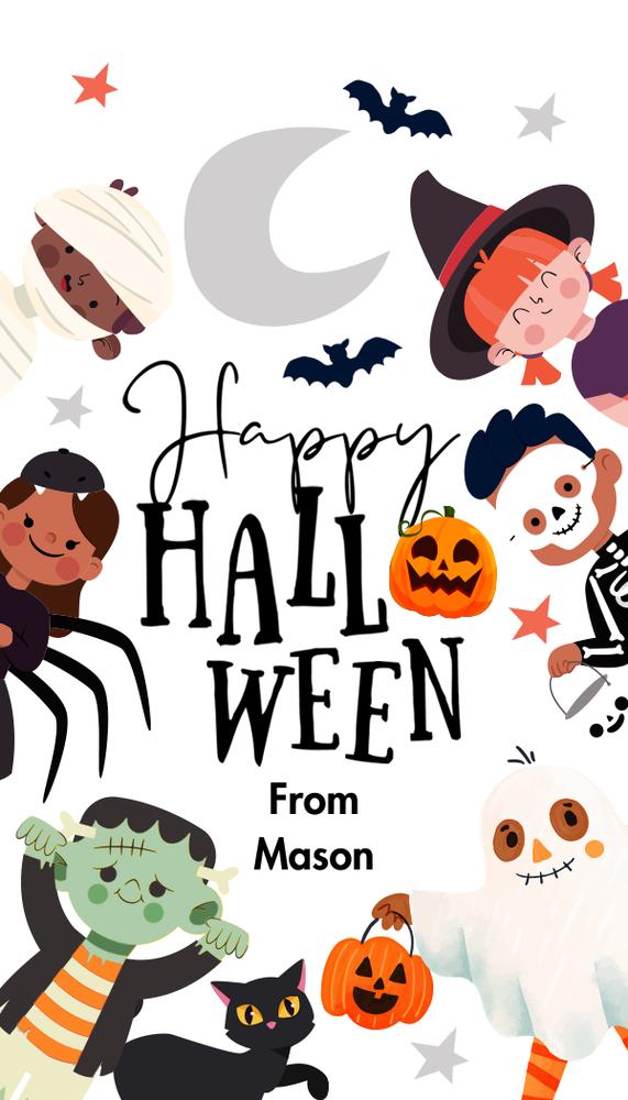 Editable Halloween Gift Tags | Ghost Trick or Treat Favor Tags Canva Template