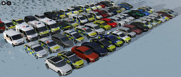 Lightweight low poly cars designed for large multiplayer servers