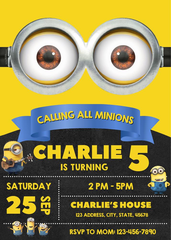 Calling All Minions Birthday Invitation | Editable Canva Template DIY