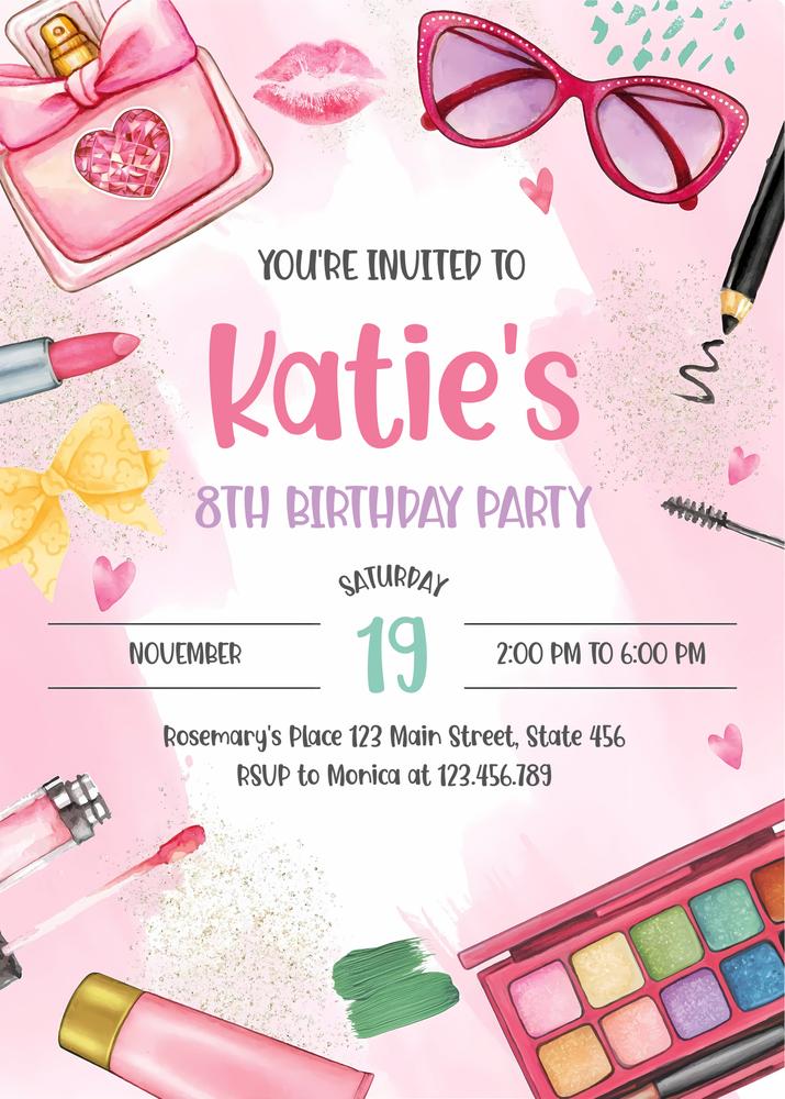 Glitz and Glam Party Invitation Template | Editable Canva Sparkle Invite