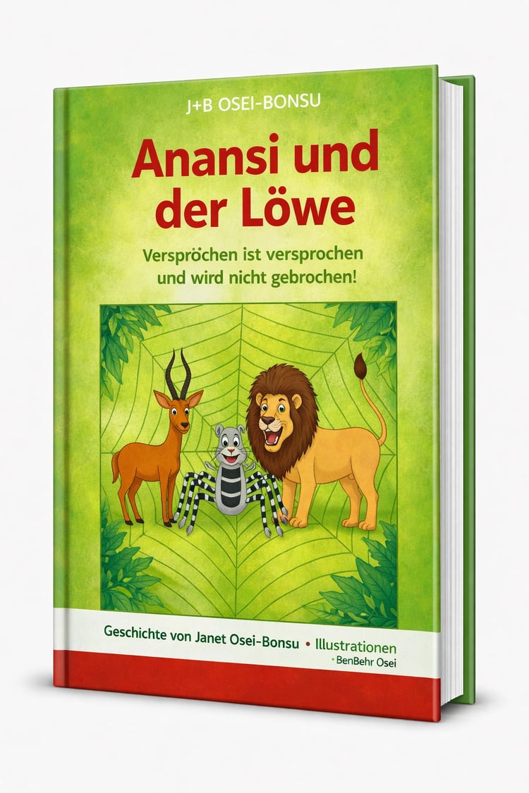 "Anansi und der Löwe-afrikanische Kinderbuh auf Deutsch"