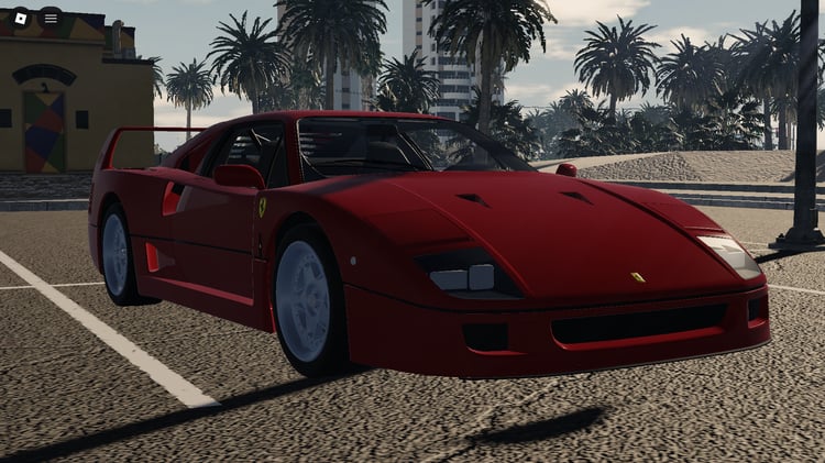 Detailed interior of 1987 Ferrari F40 3D model