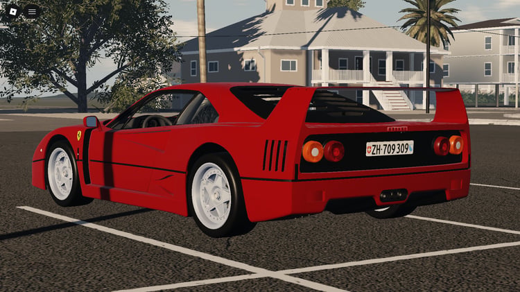 Free 1987 Ferrari F40 3D model with animated doors open