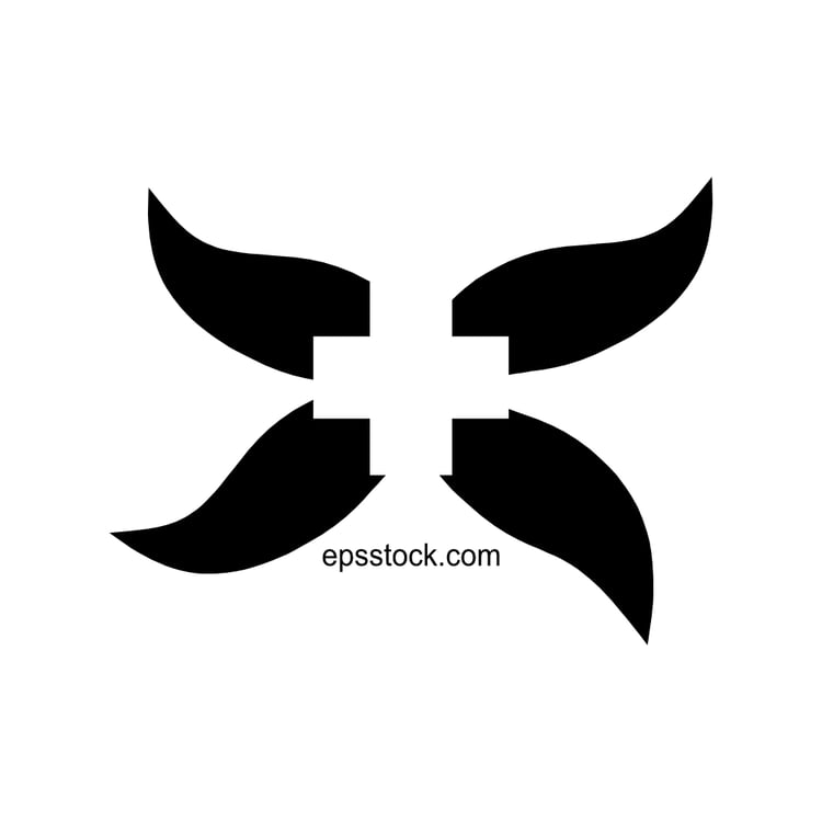 veterinary cross on leafs