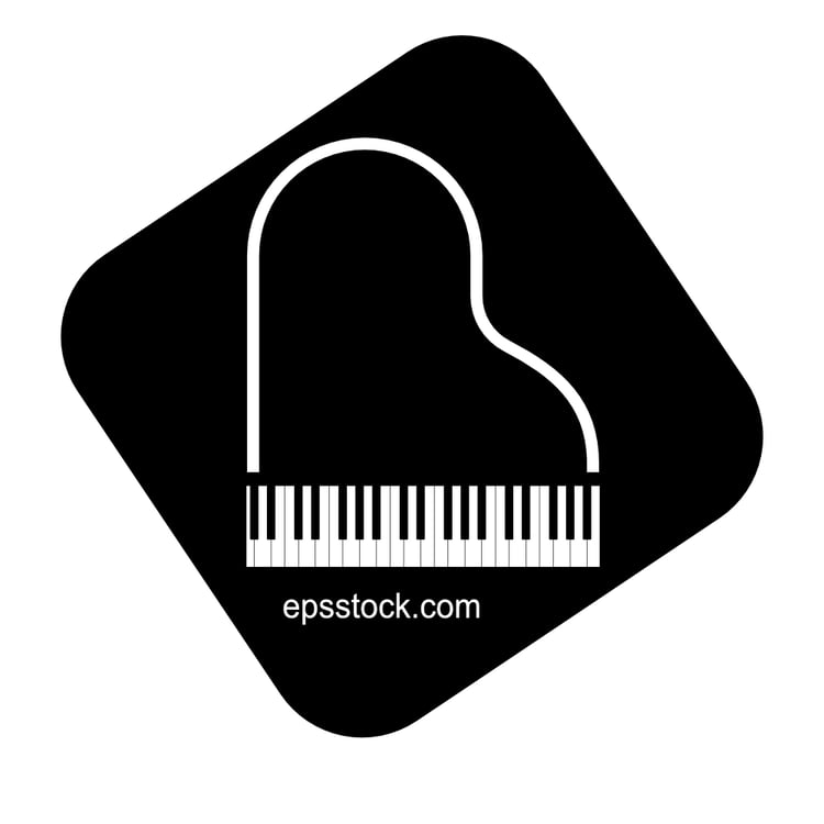 Grand Piano minimalist logo