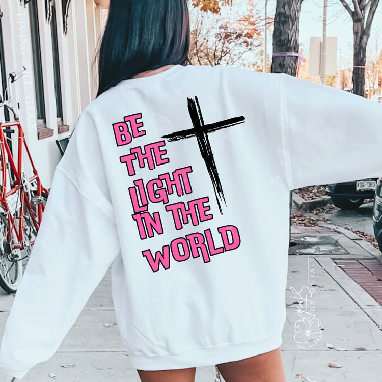Christian quote sweatshirt designs with cross