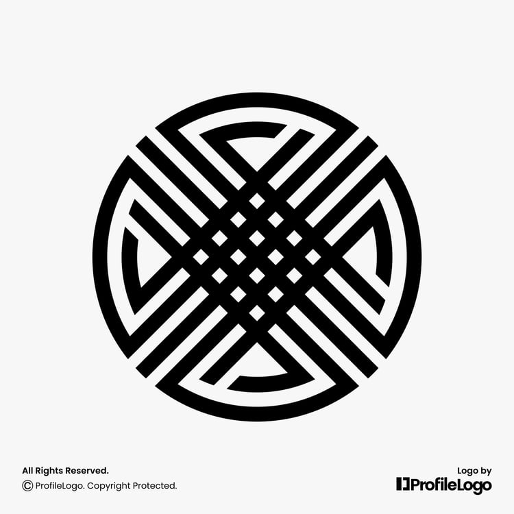 Geometric line letter X logo by ProfileLogo with light grey background