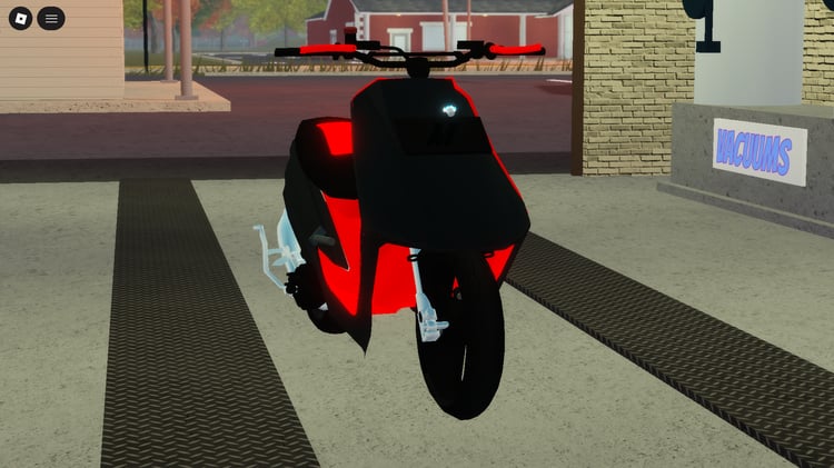 Lightweight two-wheel vehicle navigating narrow road map