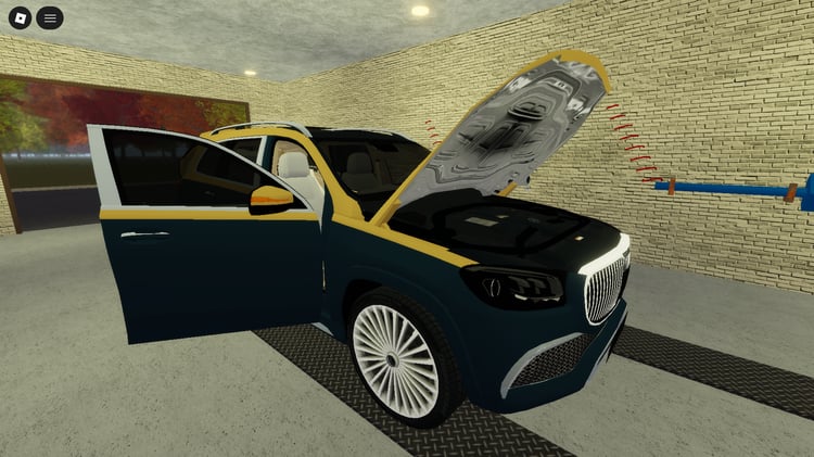 Roblox Mercedes Maybach GLS600 luxury SUV with openable doors