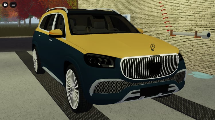 Detailed Maybach GLS exterior design showcased in urban setting