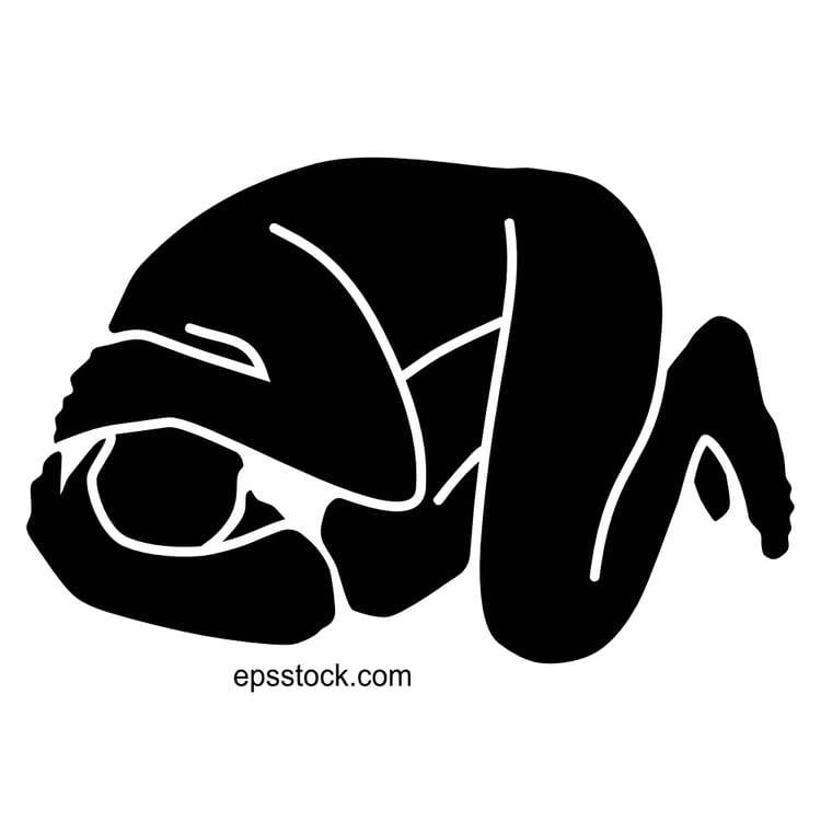 a man in a pose of fear