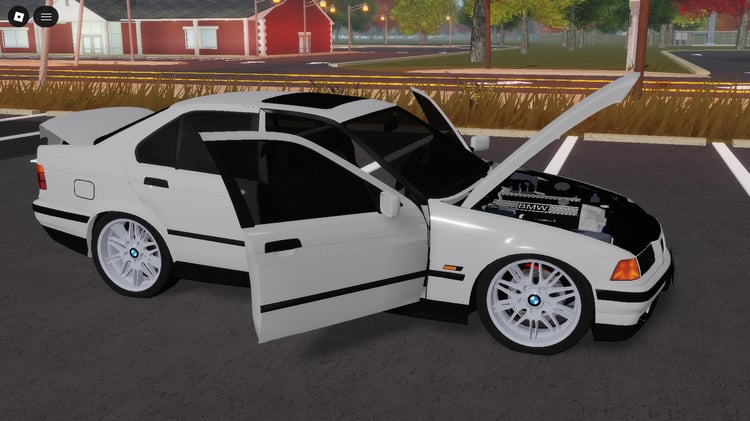 Roblox BMW 320i E36 classic sedan with openable doors