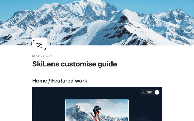 SkiLens customise guide