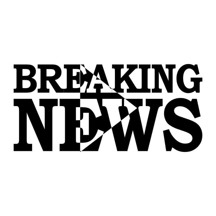 Breaking news minimalist symbol