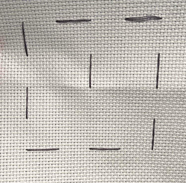 aida fabric sizing