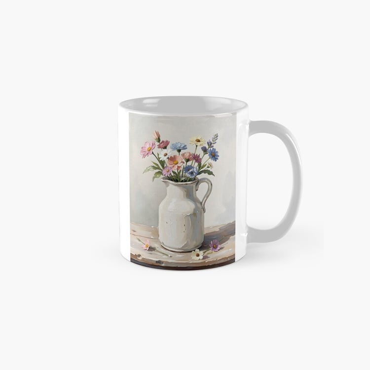 Spring Flowers in gouache printed on a mug