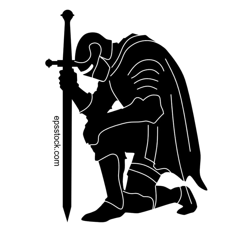 the knight prays