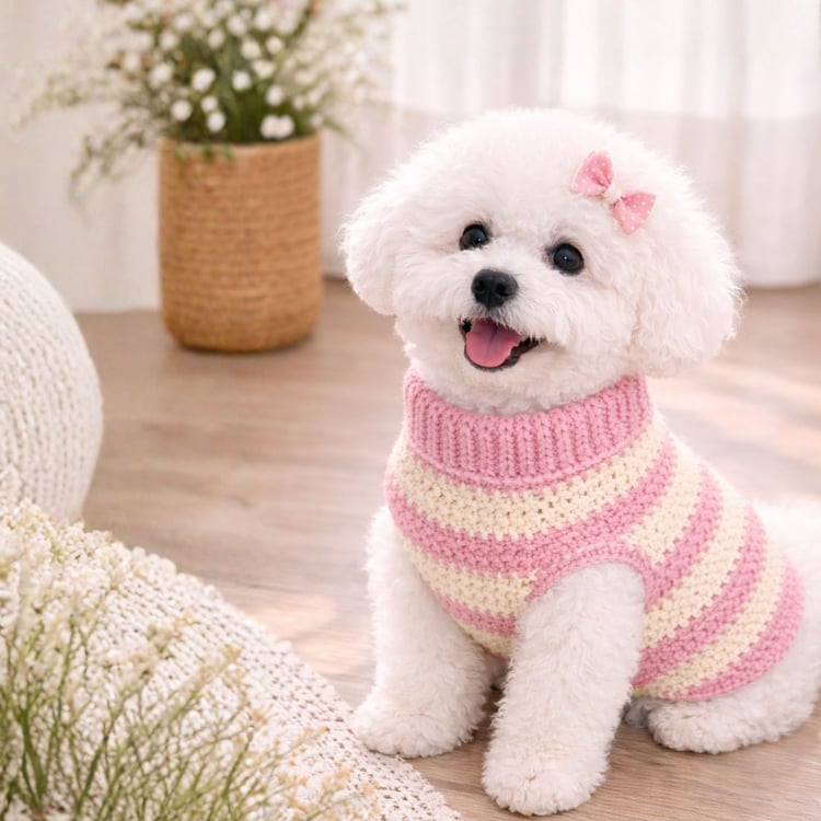 Blush Pup Dog Sweater Crochet Pattern