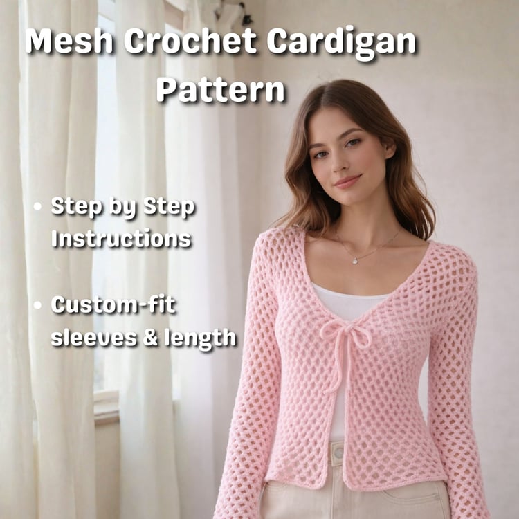 Mesh Crochet Cardigan Pattern