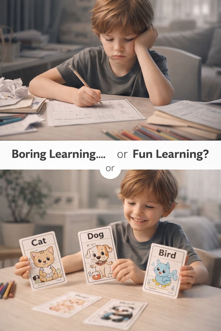 20 Printable Animals Flashcards for Kids (Ages 3–7) | Learn Animal Names, Build Vocabulary & Enjoy Fun Coloring Activities | Cute Educational Animal Pack