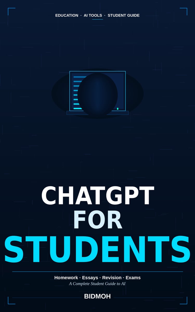 ChatGPT for Students eBook cover by Bidmoh — AI study guide with prompts