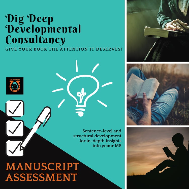 Manuscript assessment service thumbnail: Editing checklist transforms drafts into books that readers love (images show happy readers engrossed in stories)