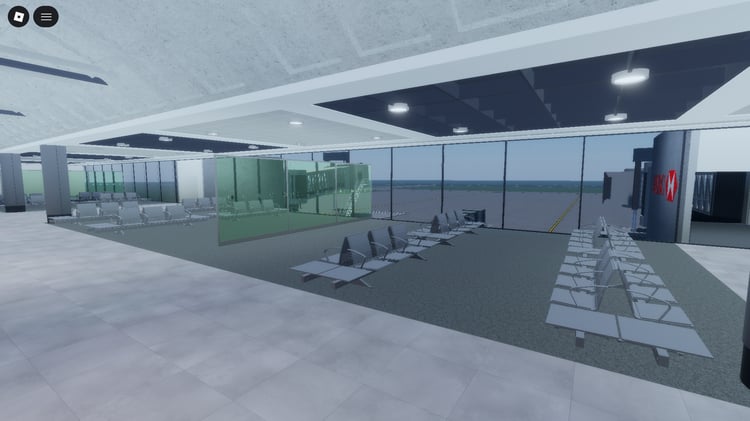 Roblox airport terminal interior environment