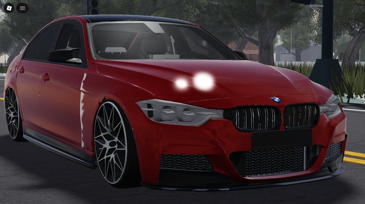 BMW F30 red sedan Roblox car model