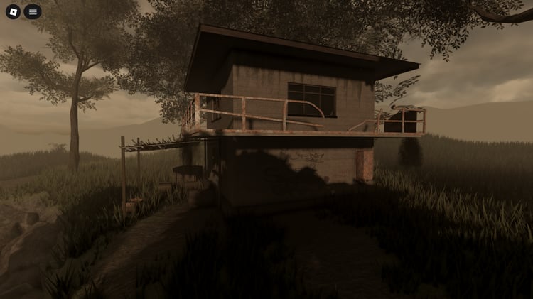 Roblox tactical forest map with abandoned base