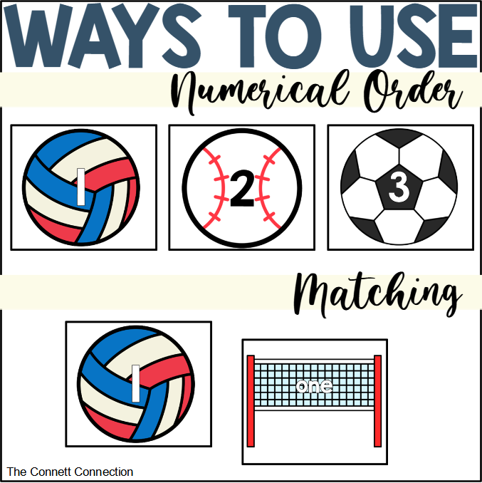 numerical or alphabetical order and matching
