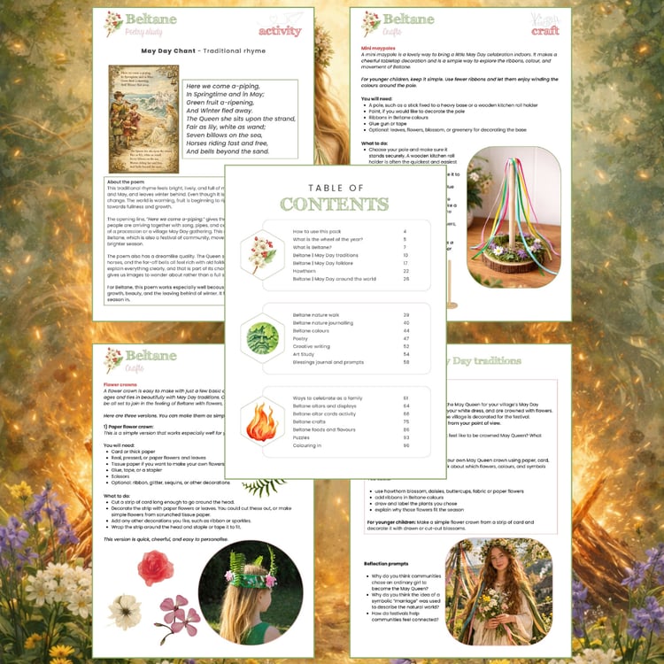 Beltane | May Day activities | digital download ideas