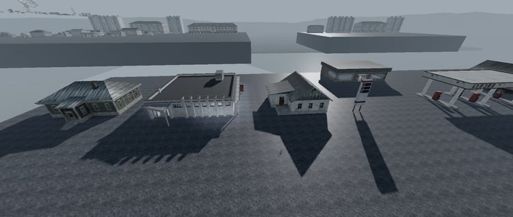 Free urban American architecture buildings for Roblox