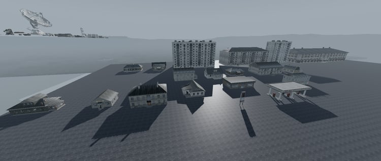 Free brutalist architecture structures for Roblox maps