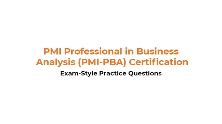 PMI-PBA exam prep kit business analysis practice questions PDF