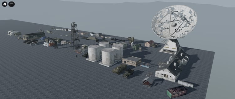 Roblox damaged city buildings inspired by modern war zones