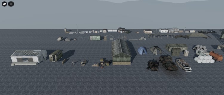 Free post war urban assets pack Roblox conflict zone models