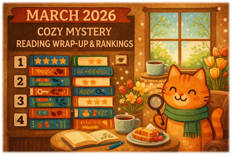 March 2026 Cozy Mystery Reading Wrap-Up and Rankings